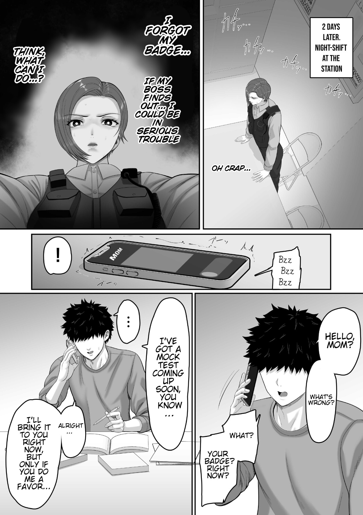 Hentai Manga Comic-The story of how my seriously huge-breasted police sergeant mom milked my dick with her pussy.-Read-30